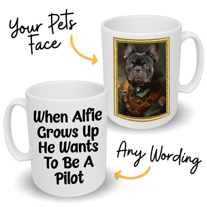 Pilot Personalised Pet Portrait Mug - Add Your Own Photo