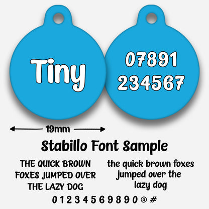 Blue Plain Colour - Pet ID Tag