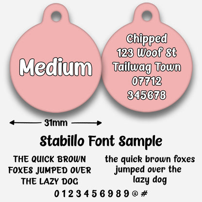 Blush Pink Plain Colour - Pet ID Tag