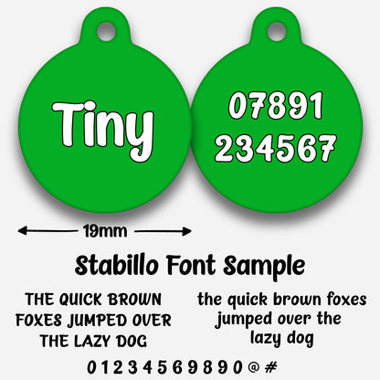 Green Plain Colour - Pet ID Tag