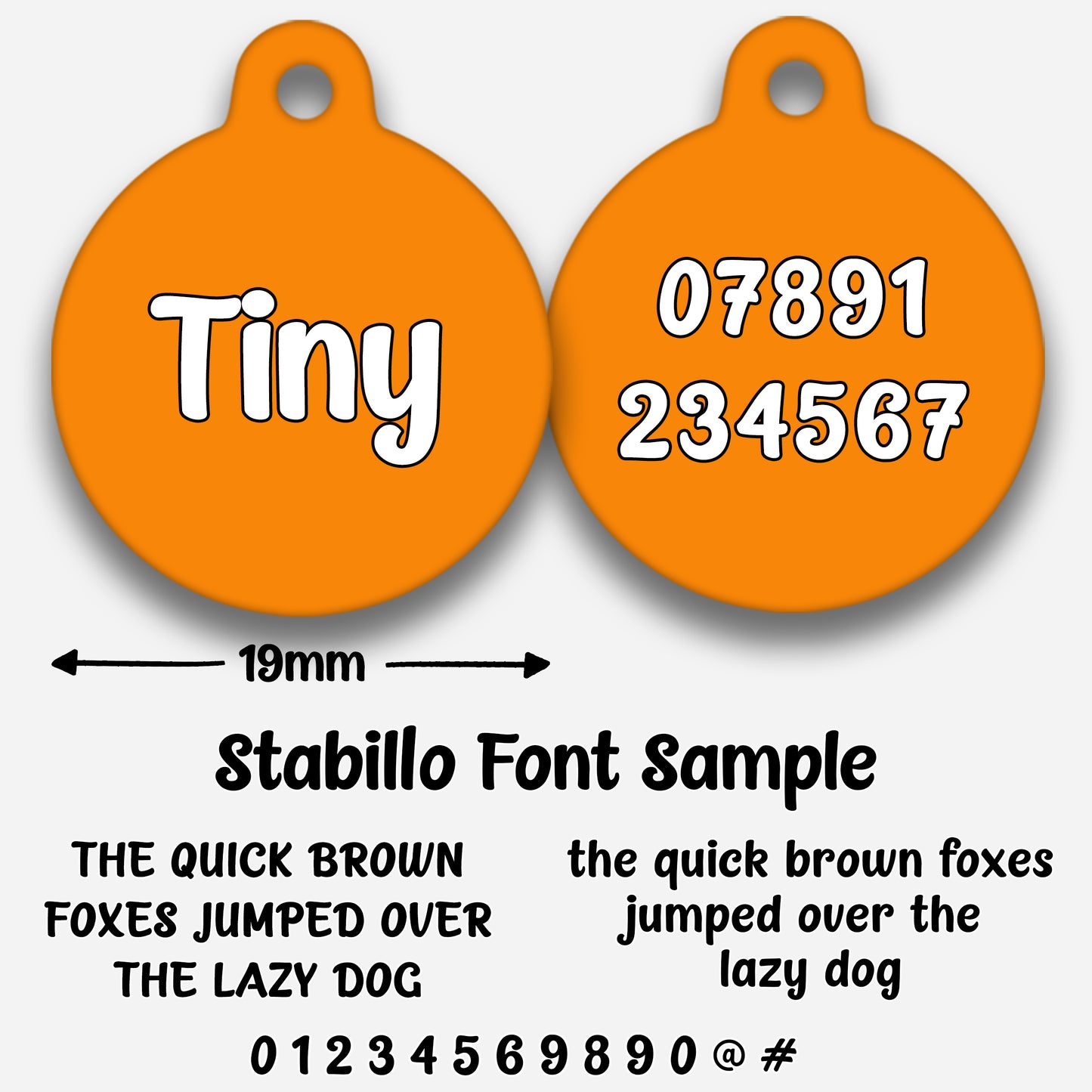 Orange - Pet ID Tag