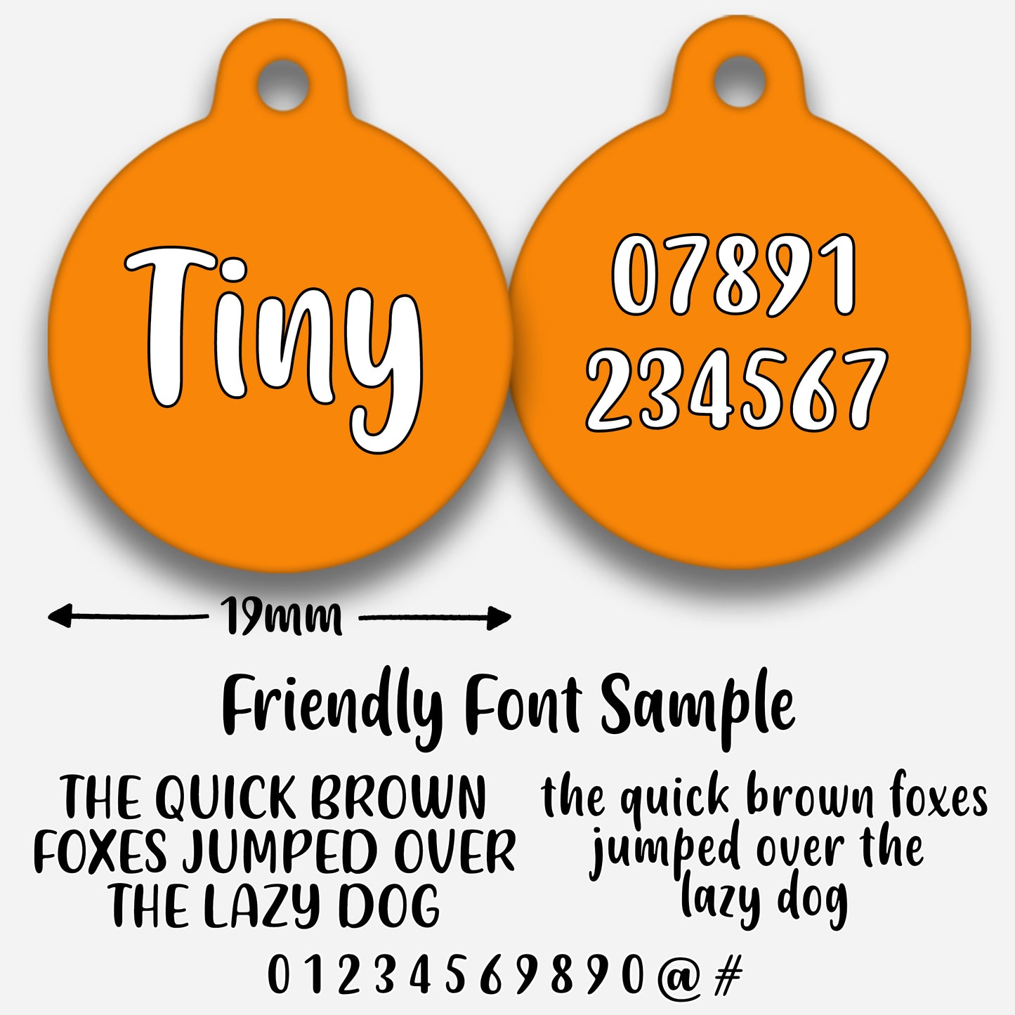 Orange - Pet ID Tag
