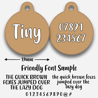 Tan - Pet ID Tag