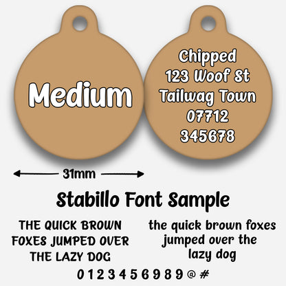 Tan - Pet ID Tag