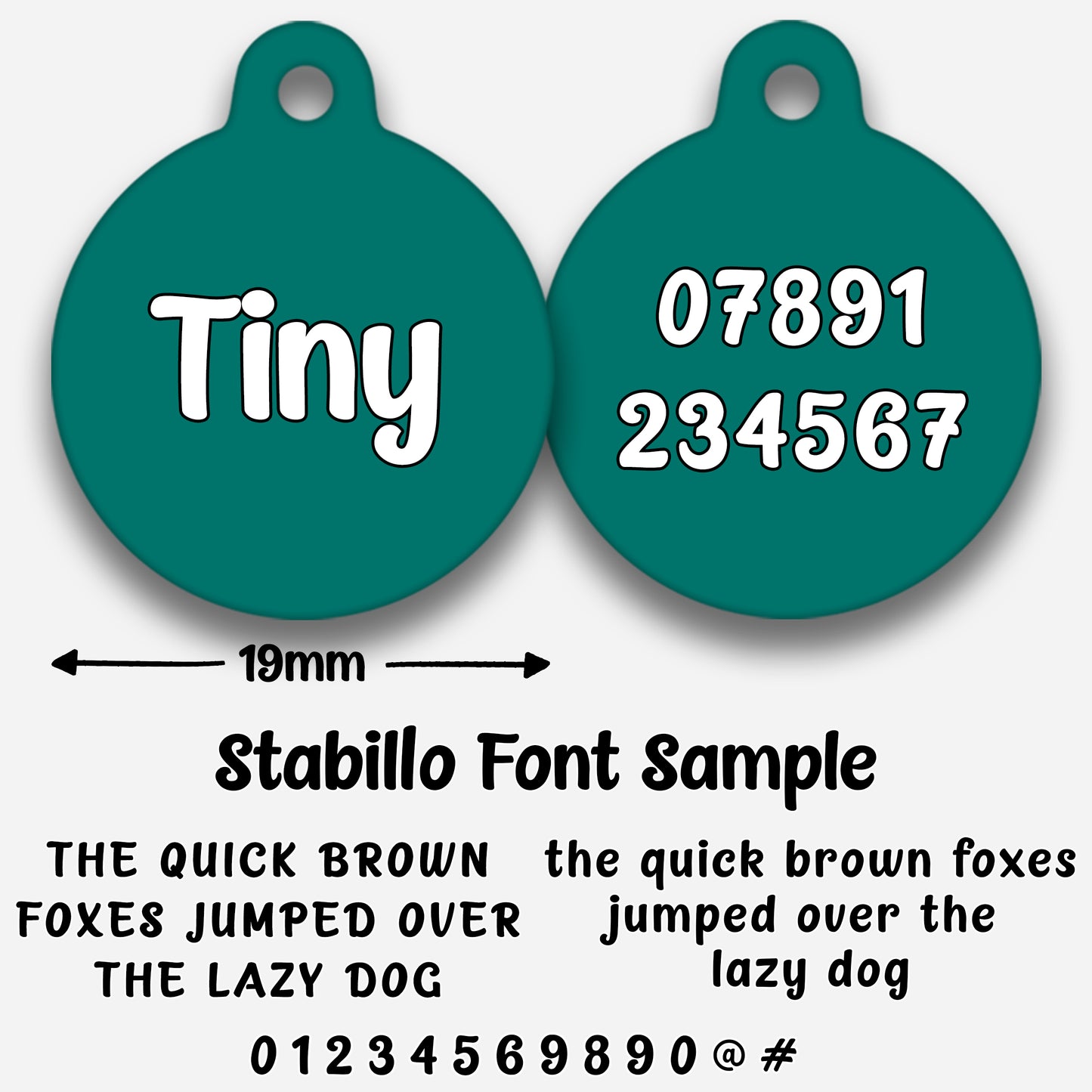 Teal - Pet ID Tag