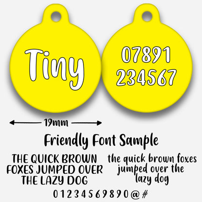 Yellow - Pet ID Tag