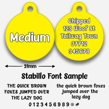 Yellow - Pet ID Tag