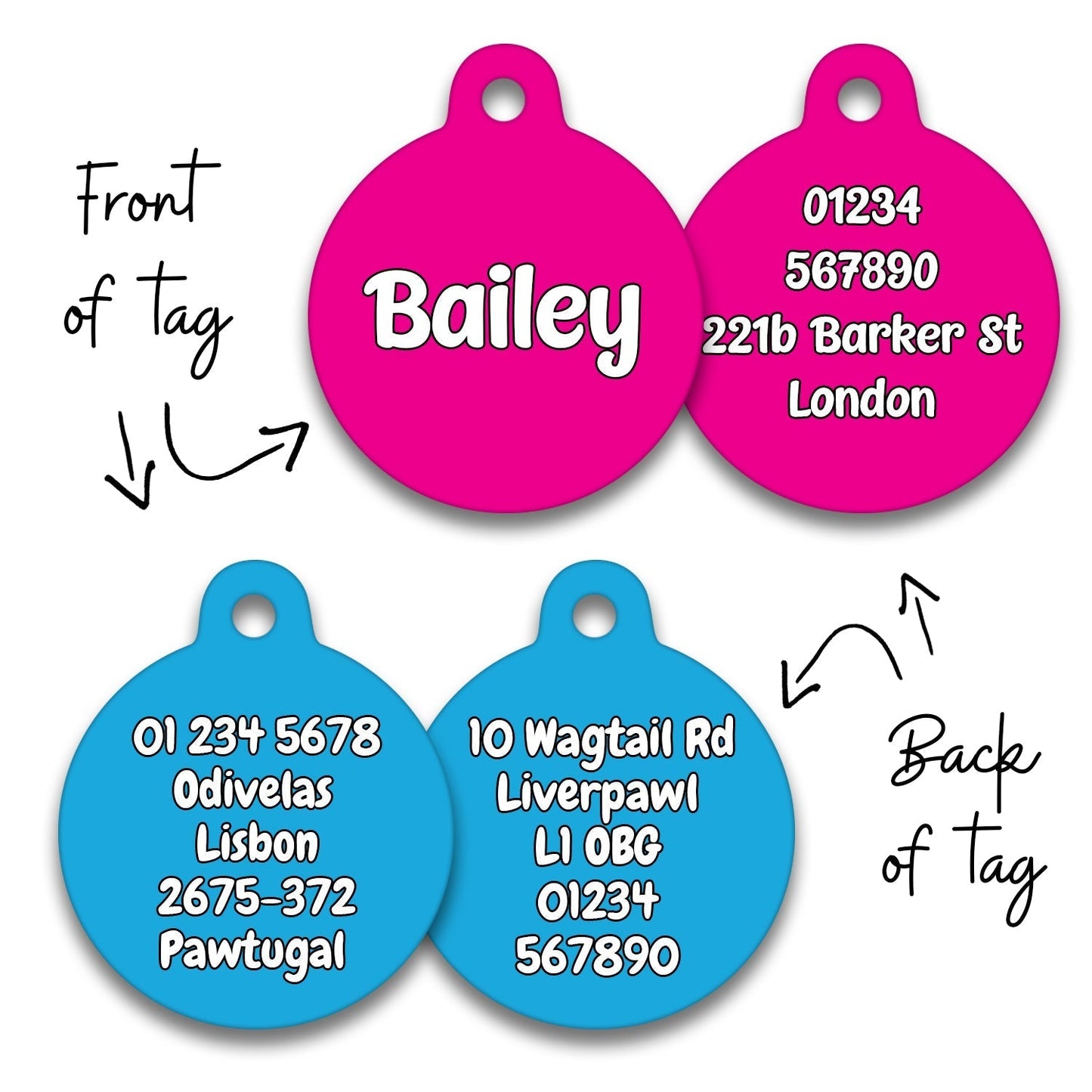 Blush Pink Plain Colour - Pet ID Tag