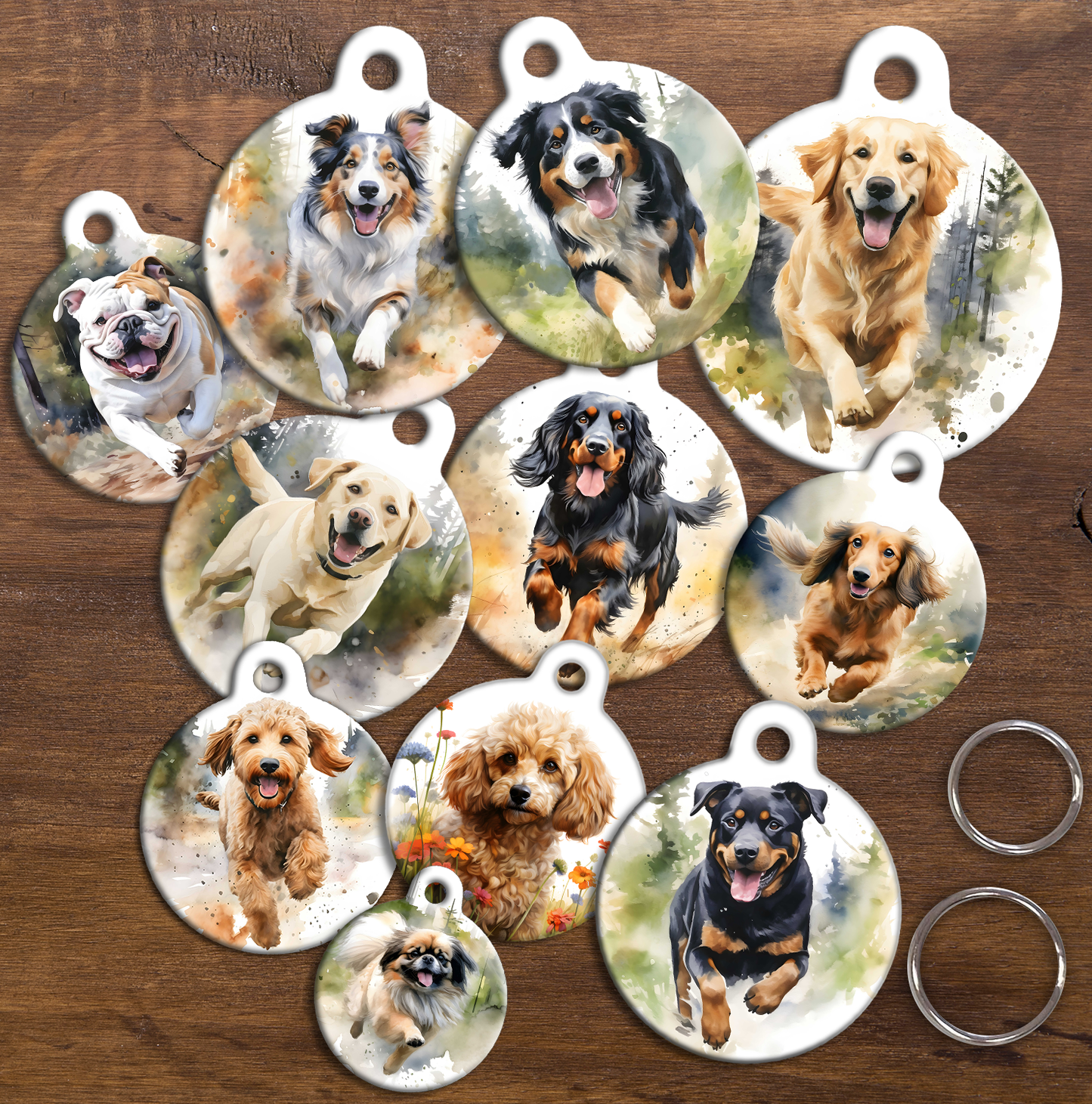 Woodland Running Dog Tag