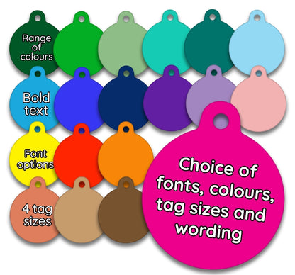 Chocolate Plain Colour - Pet ID Tag