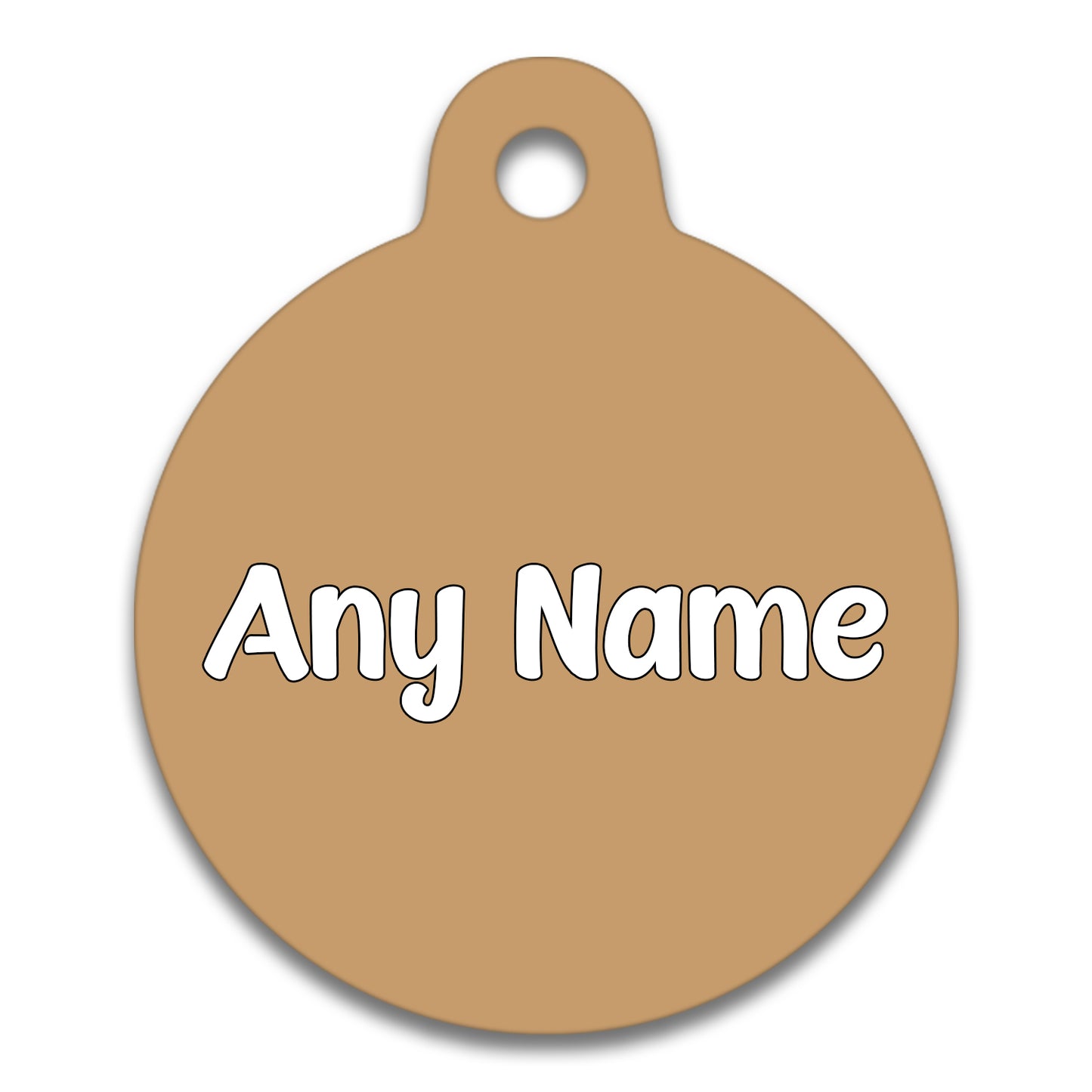 Tan - Pet ID Tag