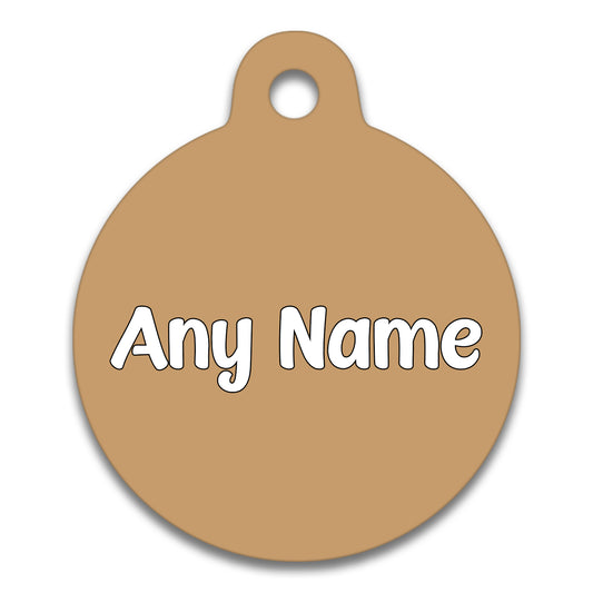 Tan - Pet ID Tag