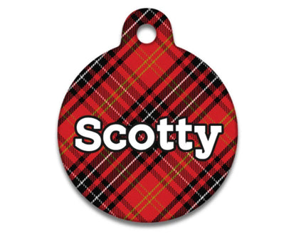 Red Tartan Royal Stewart - Pet ID Tag
