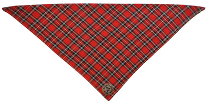 The Balmoral - Red Tartan Tied Dog Bandana