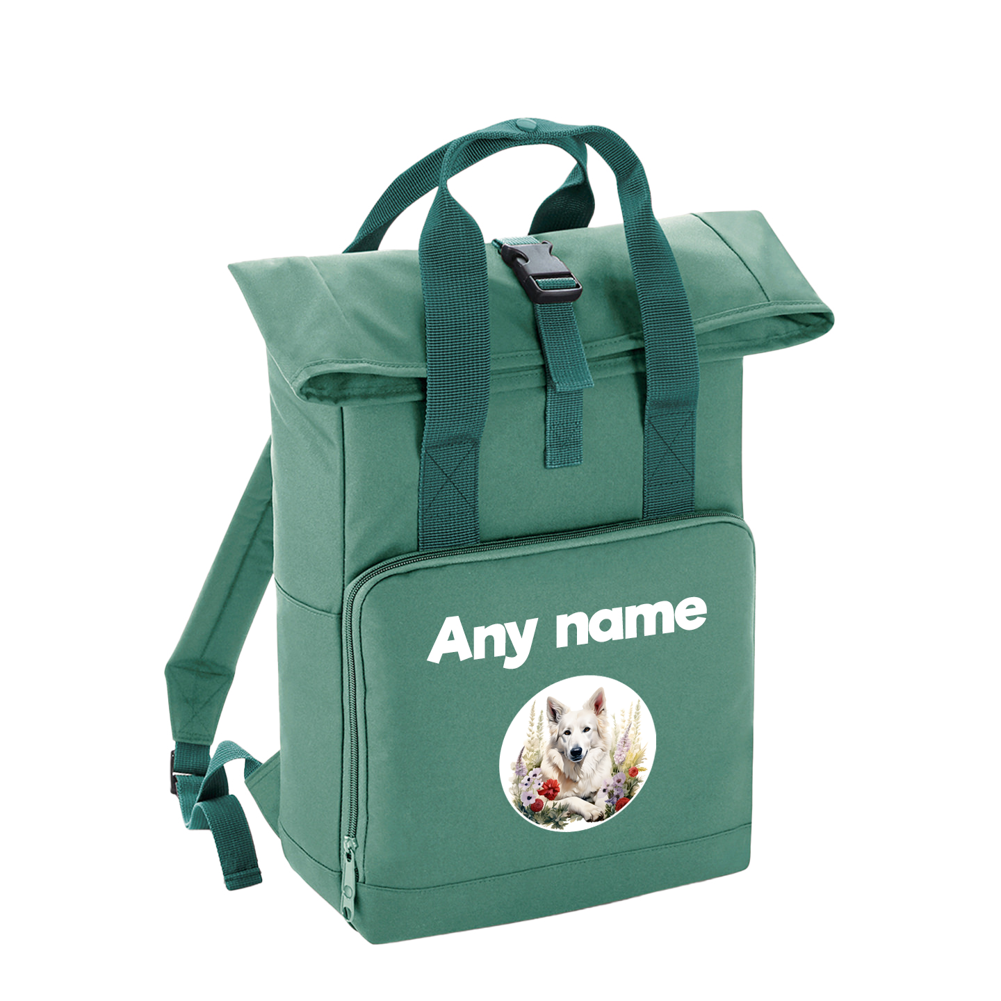 Overnighter Rucksack 14 Litres Sage Wildflower Dog Breed Design