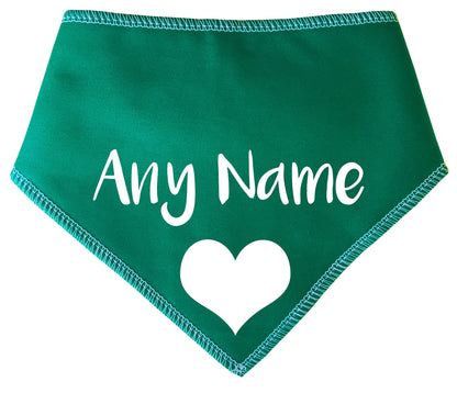 Green Heart Any Wording Or Name Dog Bandana