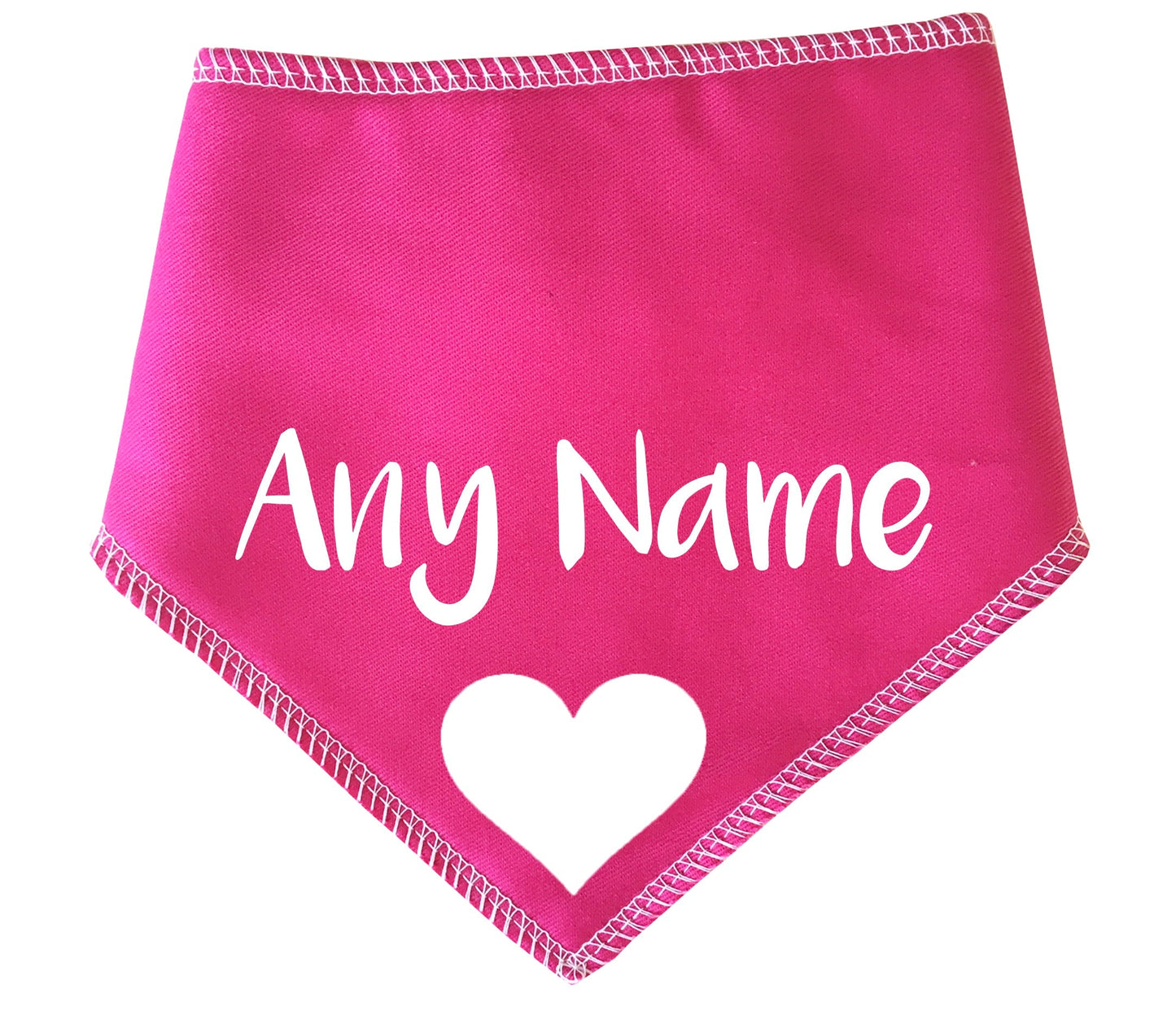 Pink Heart Any Wording Or Name Dog Bandana