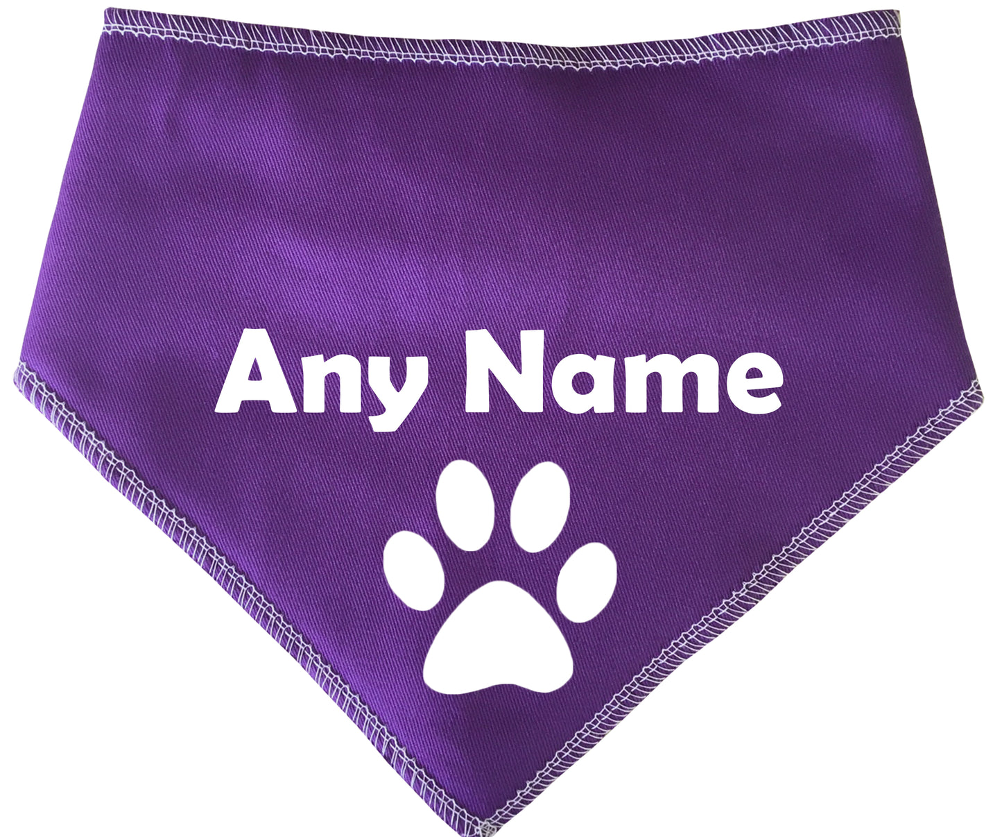 PURPLE Paw Any Wording Or Name Dog Bandana