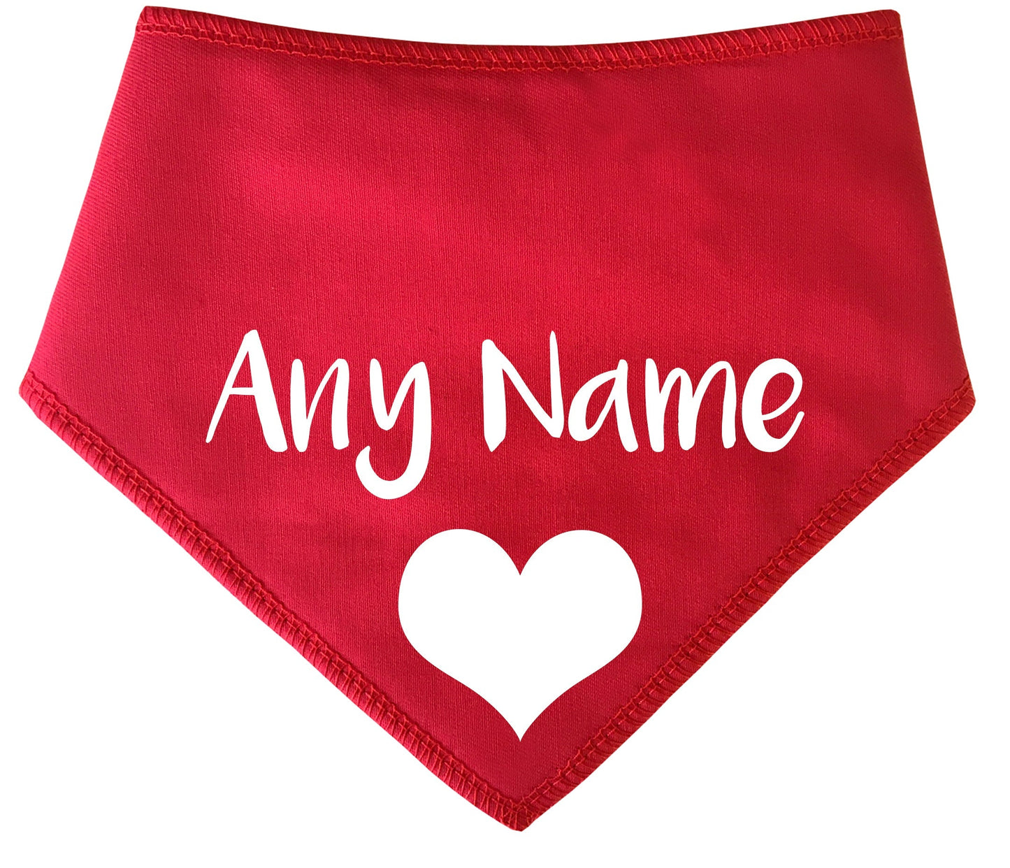 Red Heart Any Wording Or Name Dog Bandana