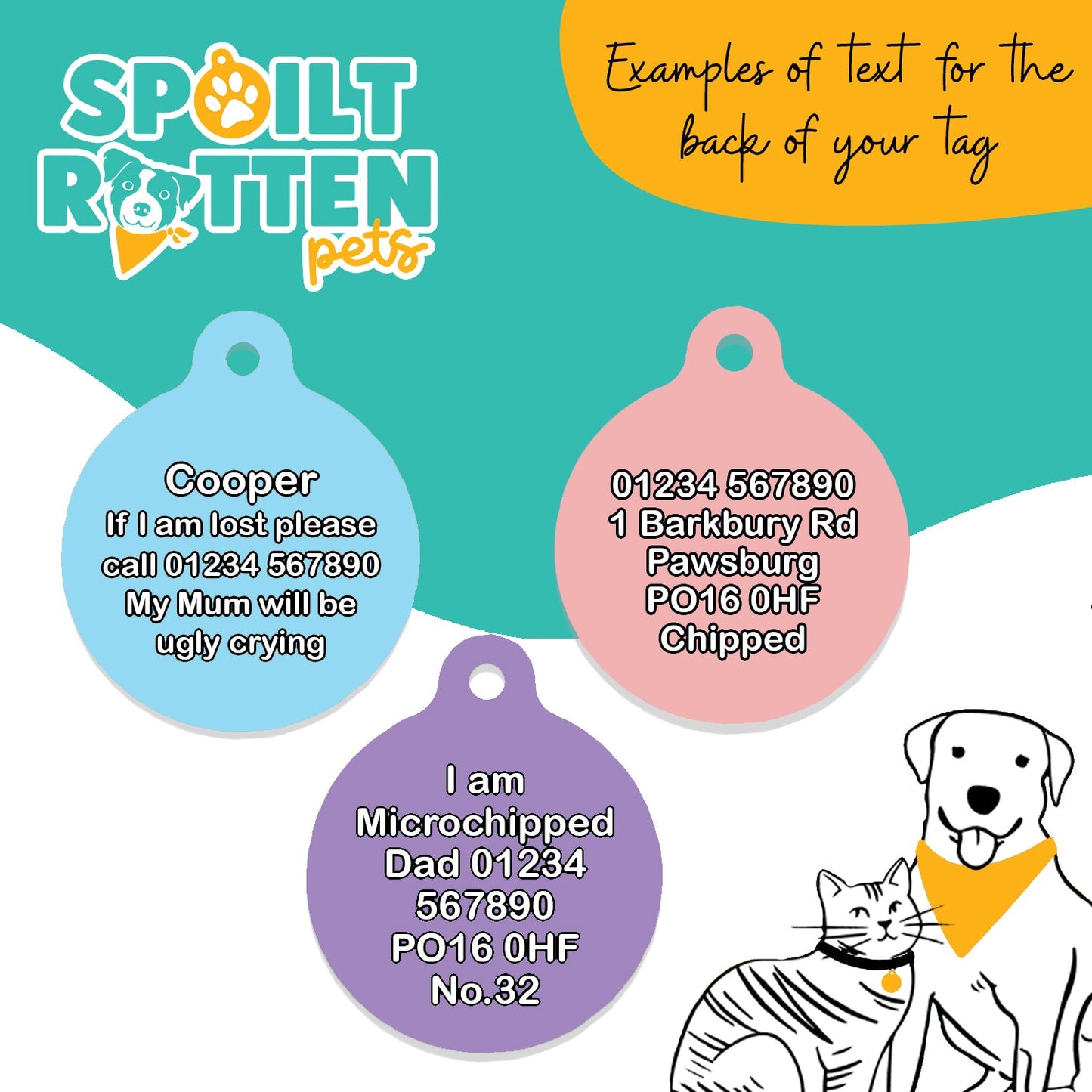 Boo Sign, Cute Ghost Pink Design - Pet Identity Tag