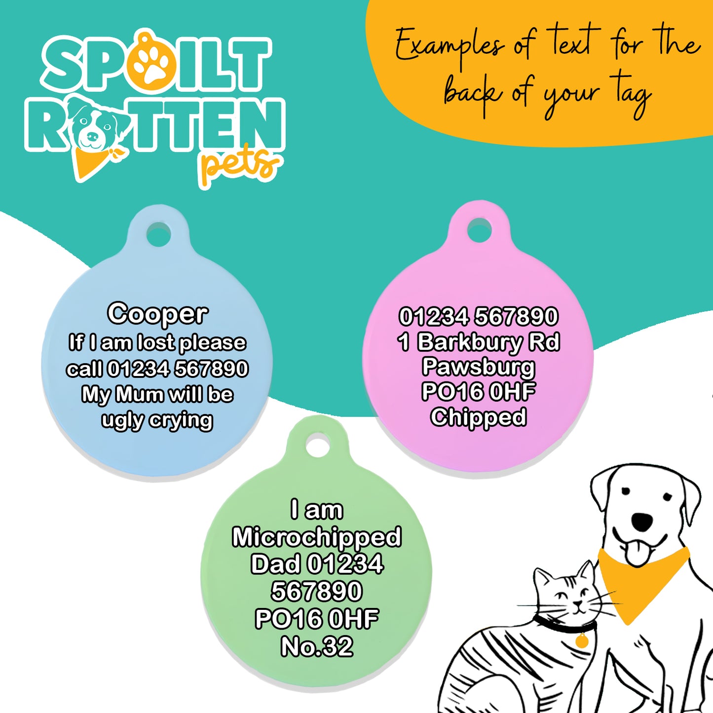 Rainbow Cloud - Pet ID Tag