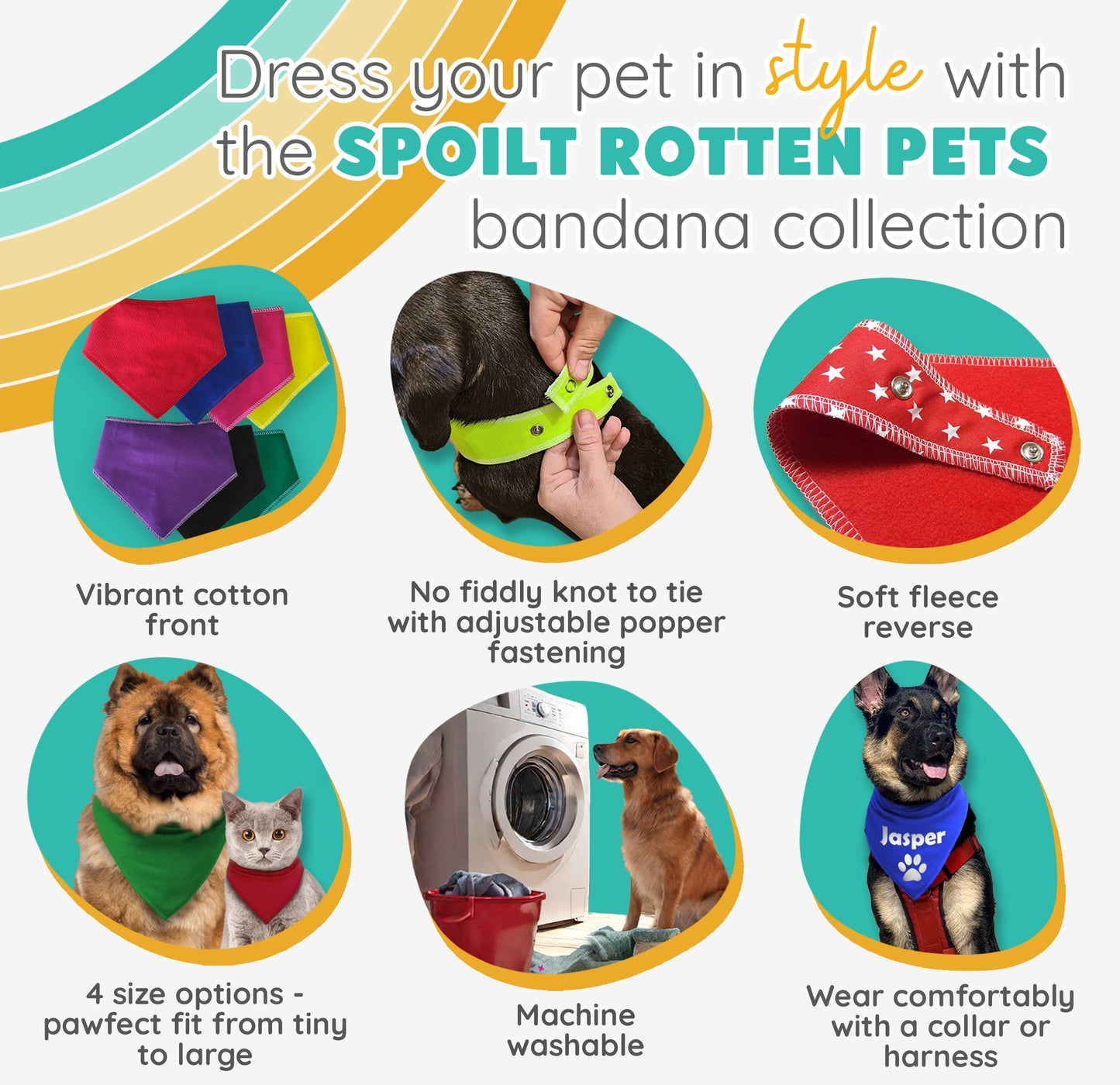 Grrr..inch Face Dog Bandana