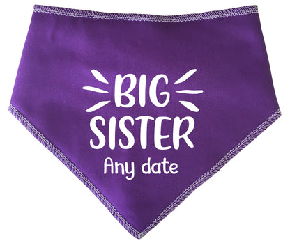 Big Sister With Any Date Highlights Dog Bandana