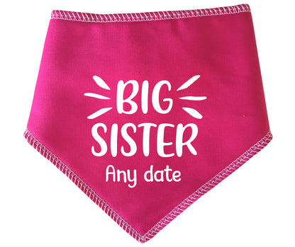Big Sister With Any Date Highlights Dog Bandana
