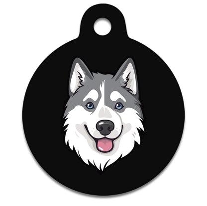 38mm Diameter Large Size - Husky Malamute Dog