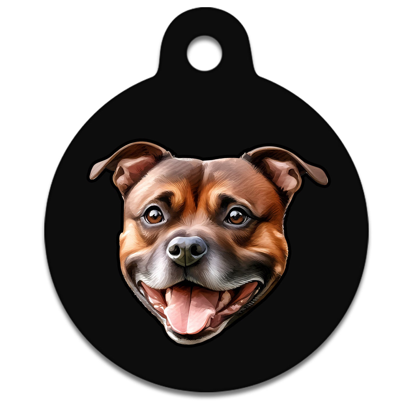 19mm Diameter Tiny Size - Staffie Dog