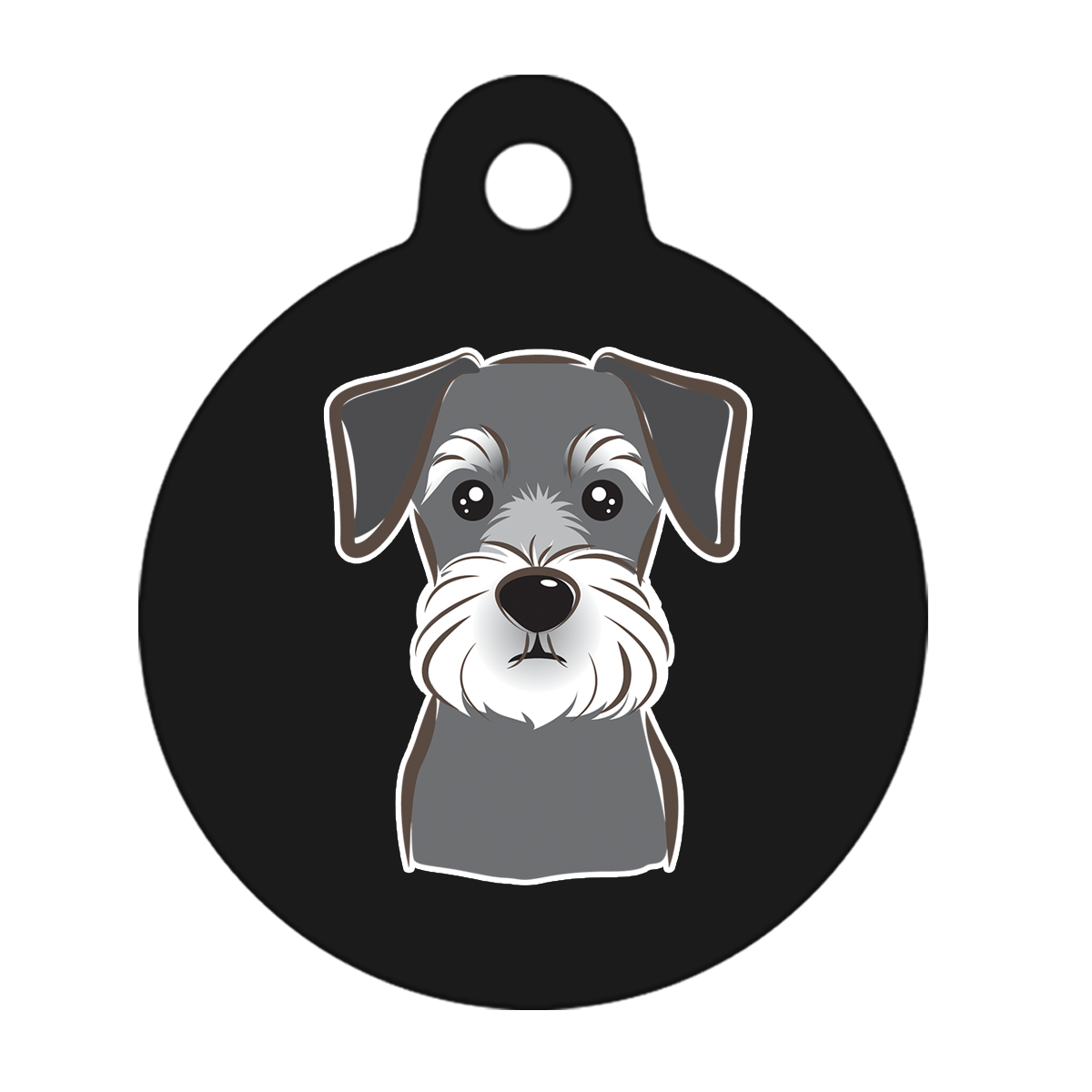 19mm Diameter Tiny Size - Schnauzer Dog