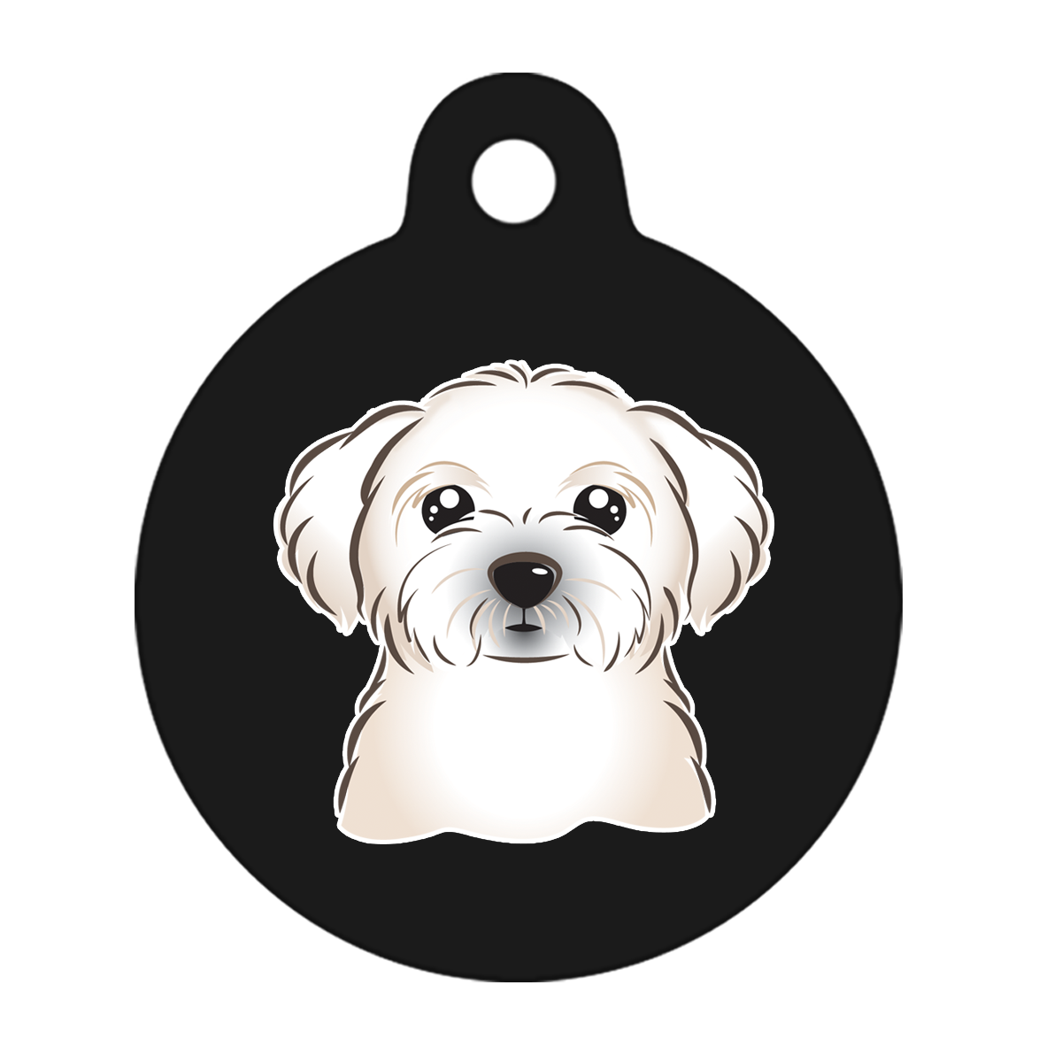 38mm Diameter Large Size - Maltese Dog