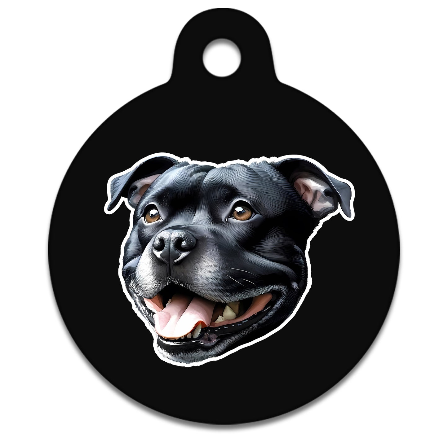 19mm Diameter Tiny Size - Staffie Dog