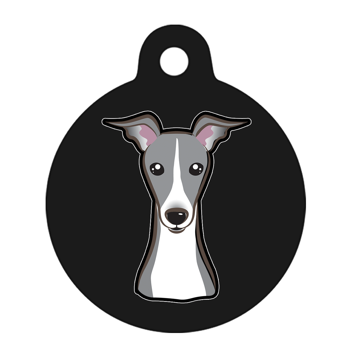 19mm Diameter Tiny Size - Whippet Dog