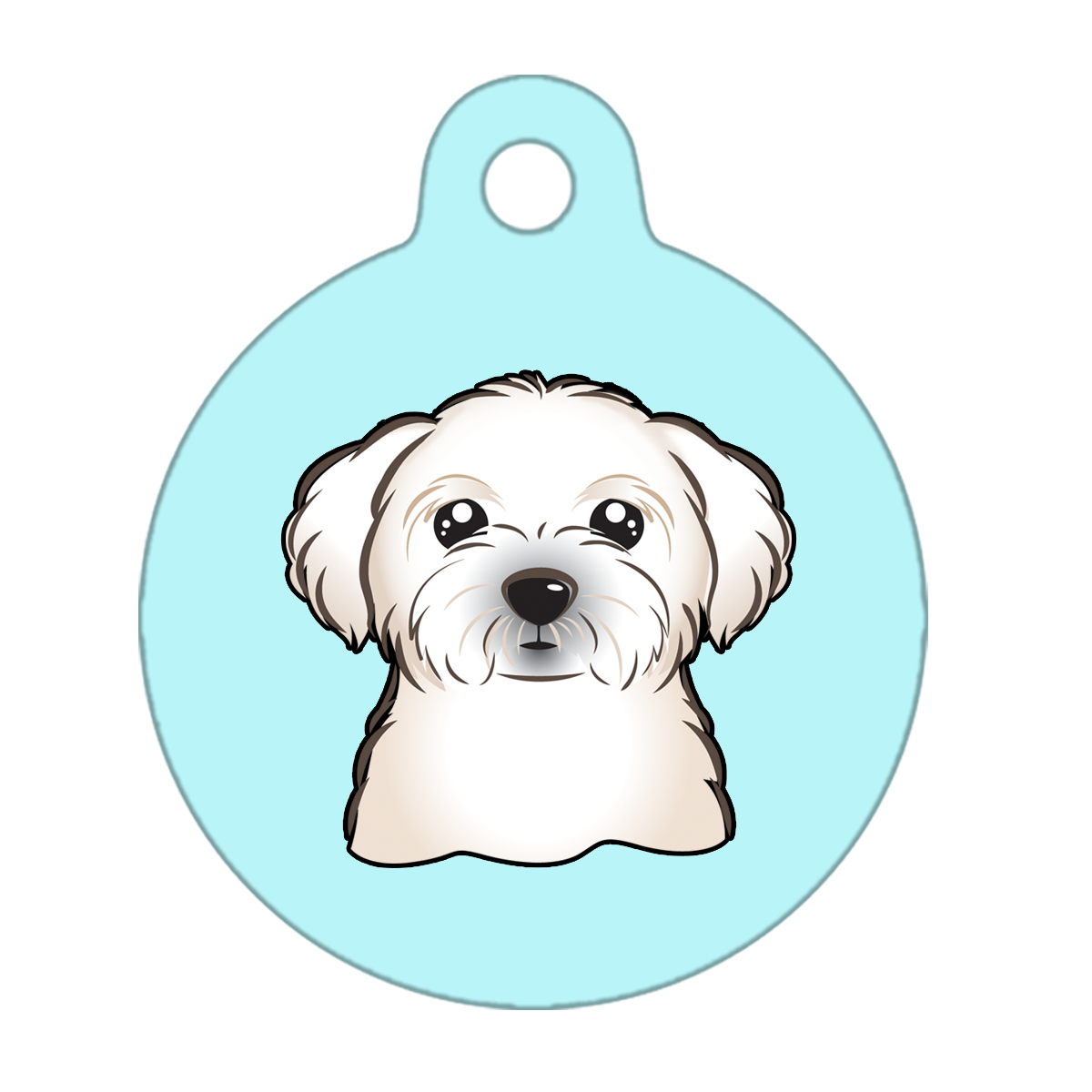 38mm Diameter Large Size - Maltese Dog