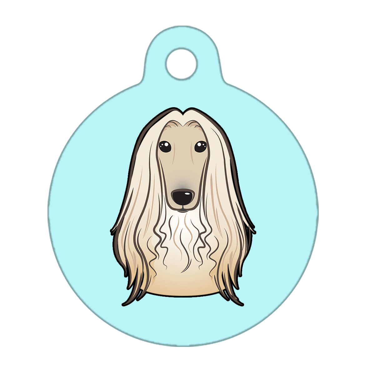 19mm Diameter Tiny Size - Afghan Hound Dog