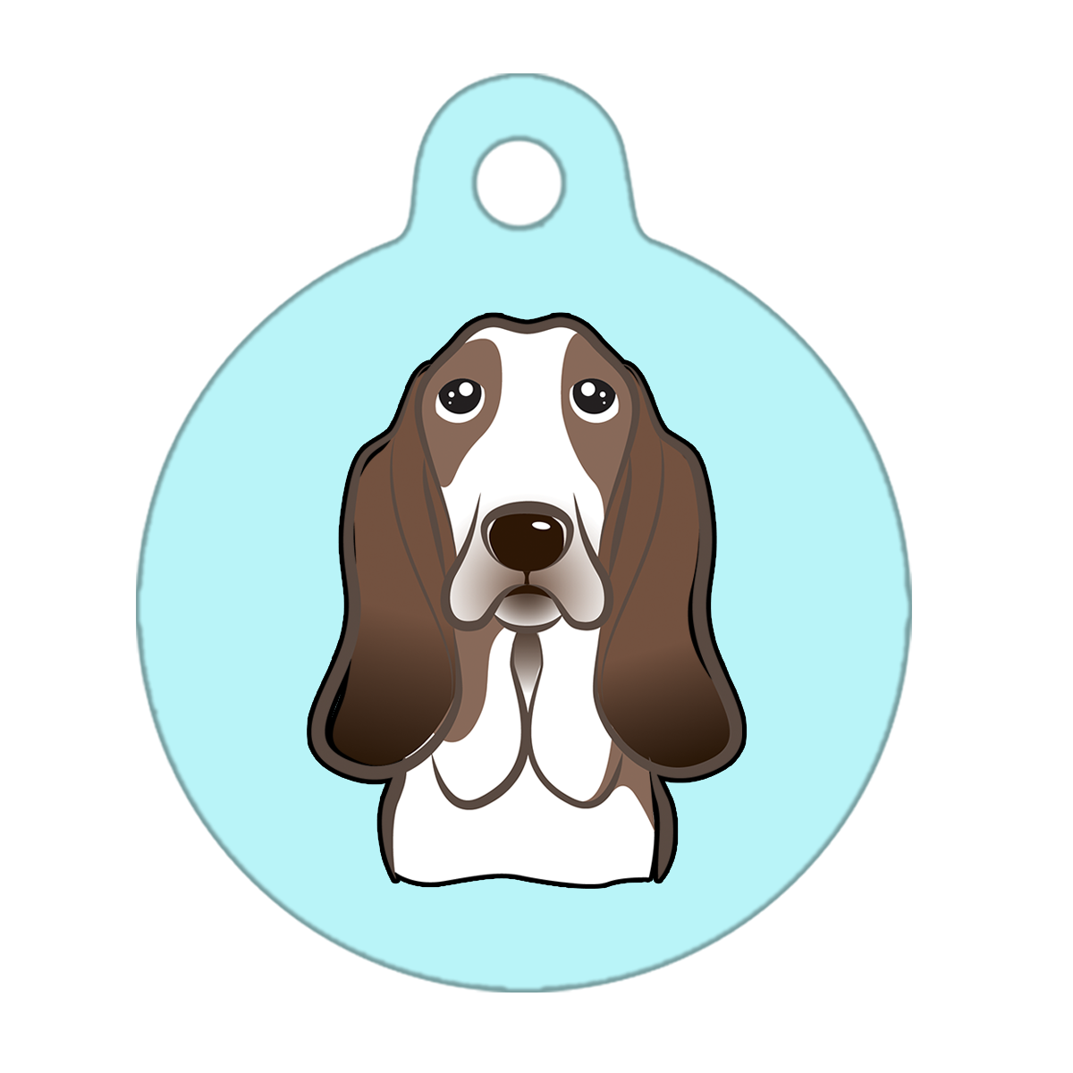 19mm Diameter Tiny Size - Basset Hound Dog