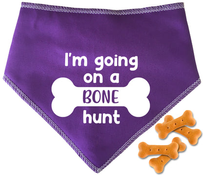 I'm Going On A Bone Hunt Dog Bandana