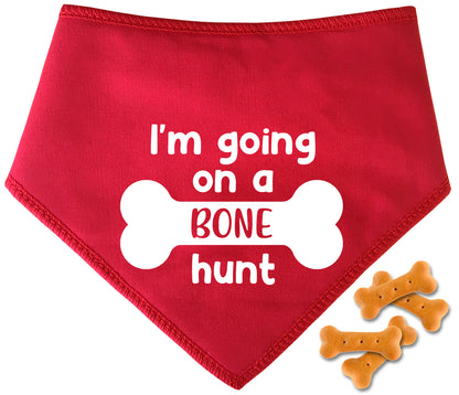 I'm Going On A Bone Hunt Dog Bandana