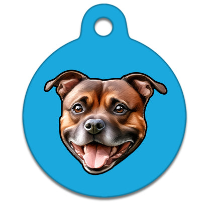19mm Diameter Tiny Size - Staffie Dog