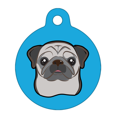 25mm Diameter Small Size - Pug Dog
