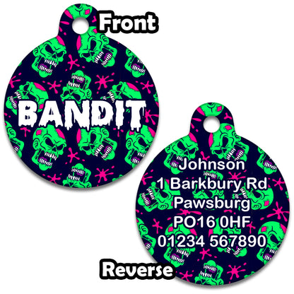 Zombie Skulls - Pet ID Tag