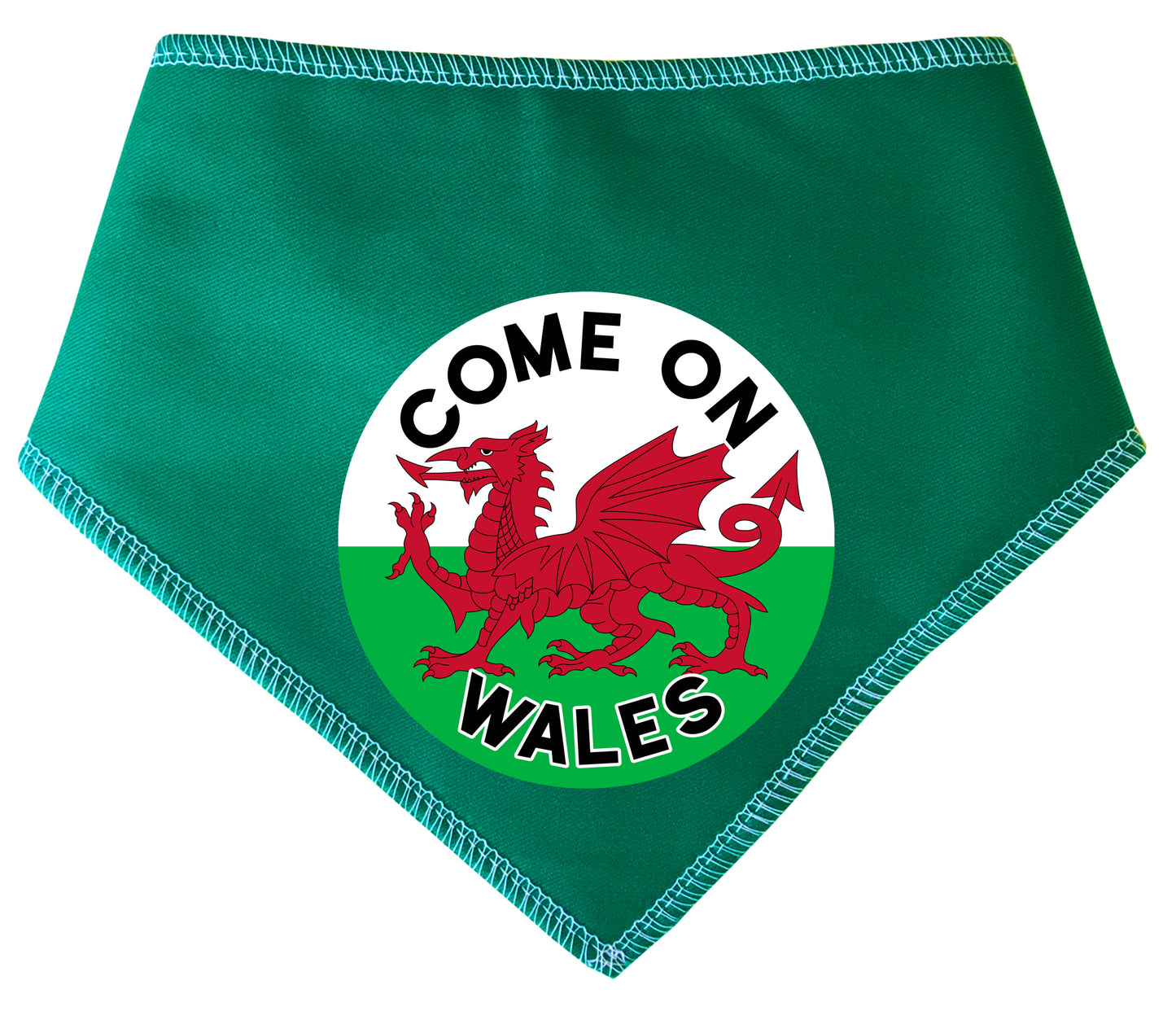 Come On Wales Circle Dog Bandana