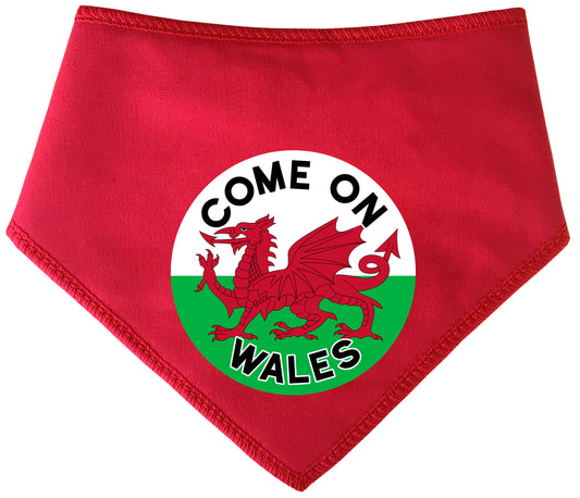 Come On Wales Circle Dog Bandana