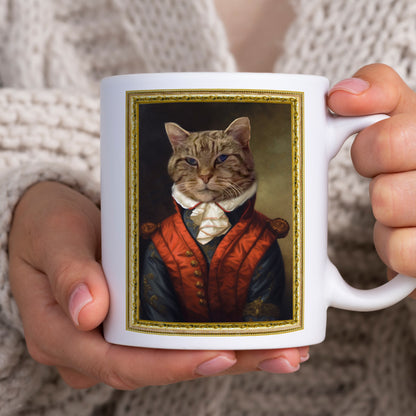 Red Satin Gentry Personalised Pet Portrait Mug - Add Your Own Photo