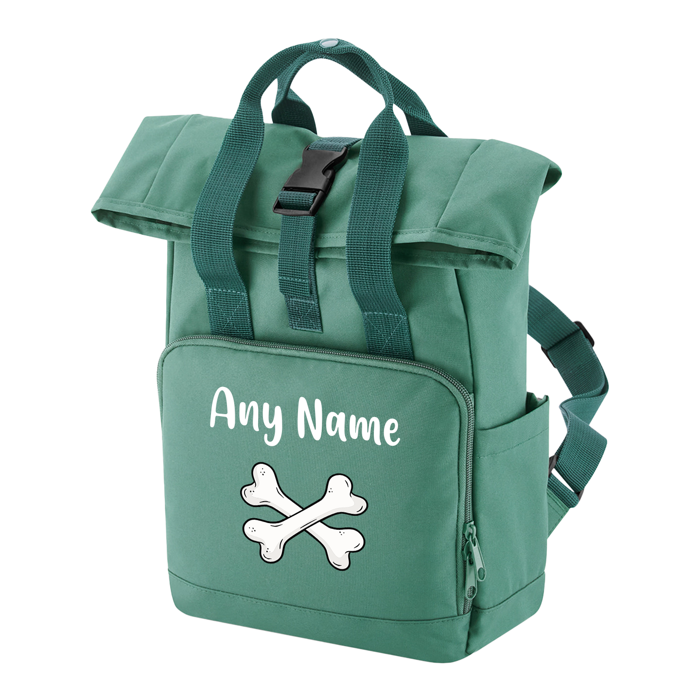 Travel Rucksack 9 Litres Sage Green Any Breed Backpack With Custom Personalised Dog Name