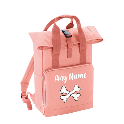 Overnighter Rucksack 14 Litres Peach Coral Any Breed Backpack With Custom Personalised Dog Name