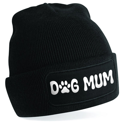 'Dog Mum' Black Beanie