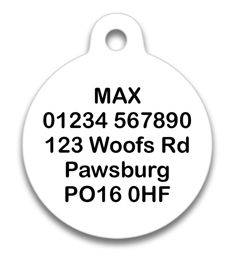 Be Kind I'm Blind White - Pet ID Tag