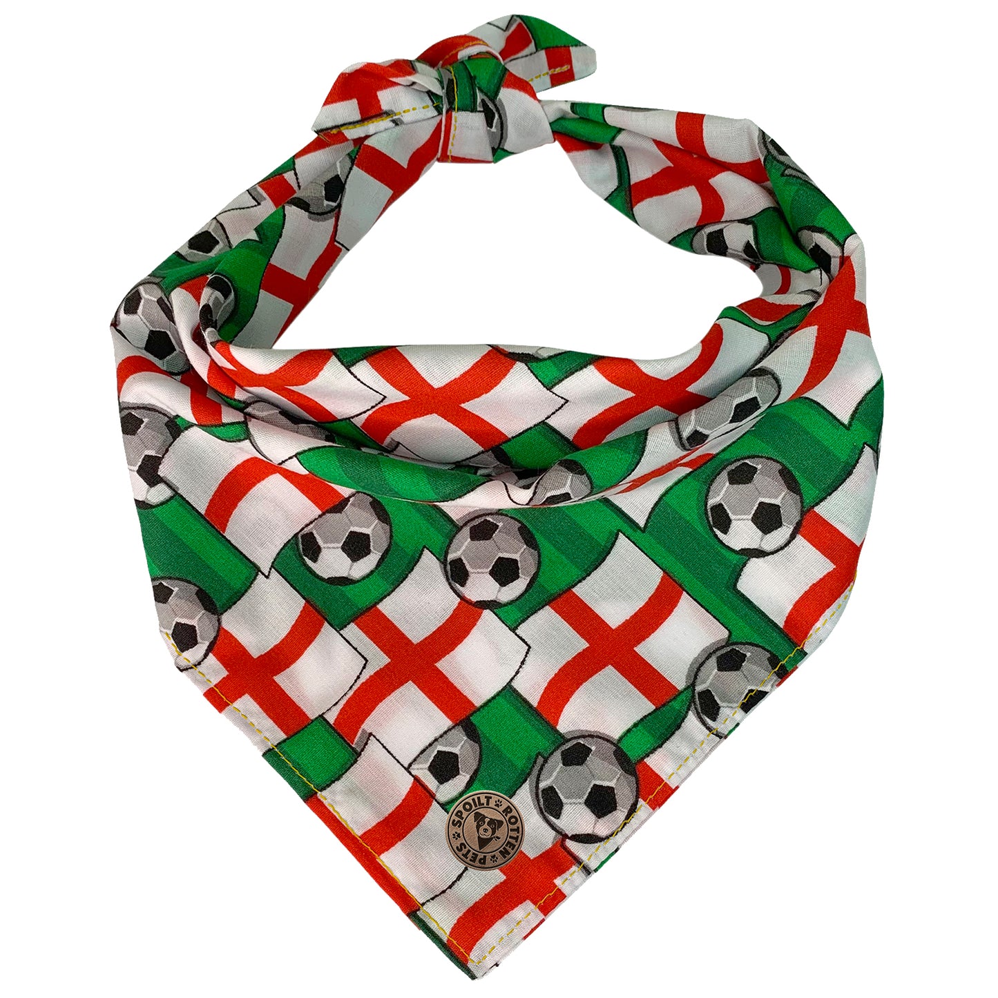 The Wembley - Football Flag Tied Dog Bandana